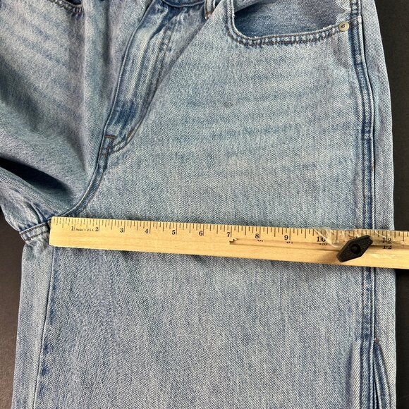 Madewell Jeans Women's 33x31* Super Wide Leg High Rise Light Blue Denim Tag 30 - Picture 14 of 16